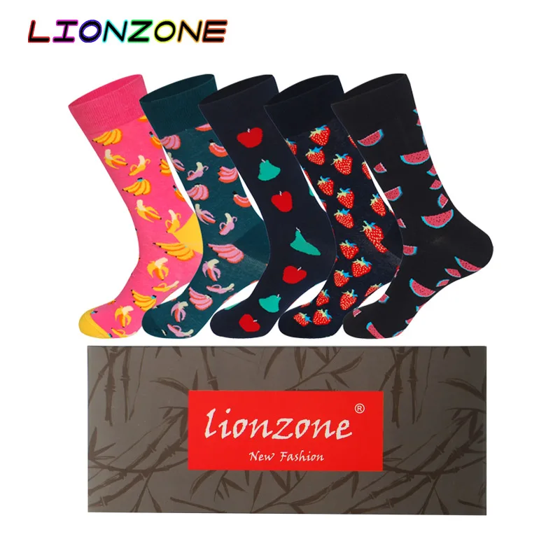 Lionzone/5 пар носков нейтральной партии забавные личностные влюбленные уличные