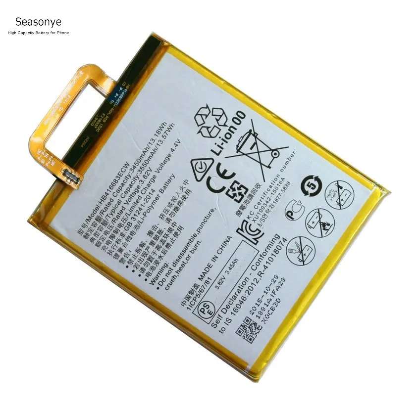 Seasonye 1x HB416683ECW 3450 mAh/13.18Wh сменная батарея + инструменты для Huawei Google Ascend Nexus 6 P H1511 H1512