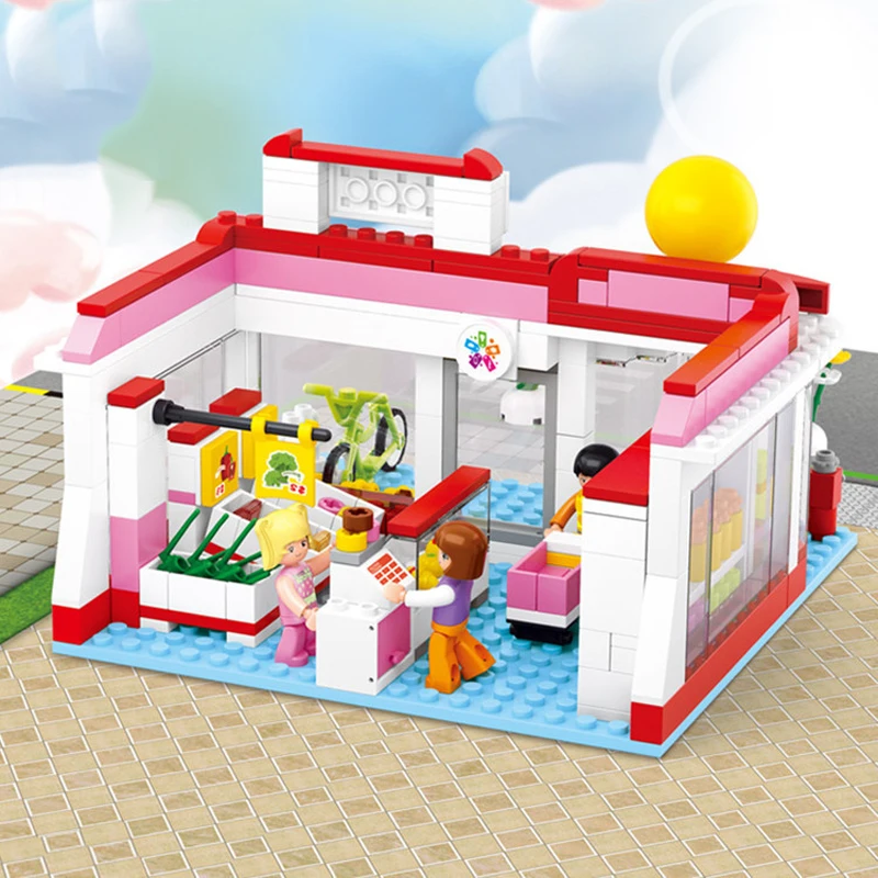 289 шт. детские строительные блоки игрушки Совместимые с LEGO friend city girls Dream supermarket