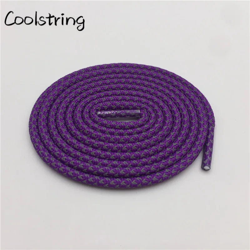246 Dark Purple-3M Coolstring выделить 3 м круглые шнурки отражающие Цветной обуви строка Прохладный светло-фиолетовые кружевные индивидуальная безопасность легко галстуком-бабочкой модная обжимной - Цвет: 246 Dark Purple-3M
