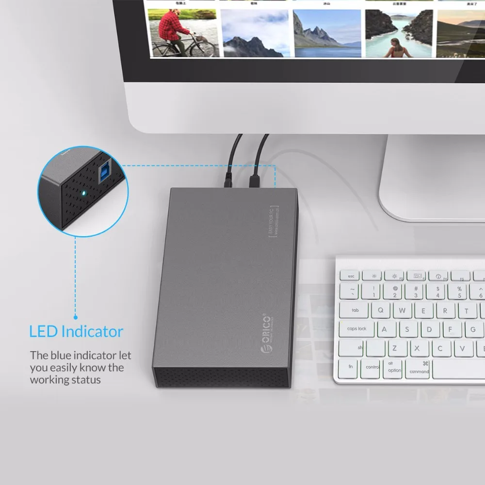 ORICO Алюминий 3 5 дюймов USB 0 SATAIII внешний жесткий диск до 8 ТБ HDD [Поддержка UASP]