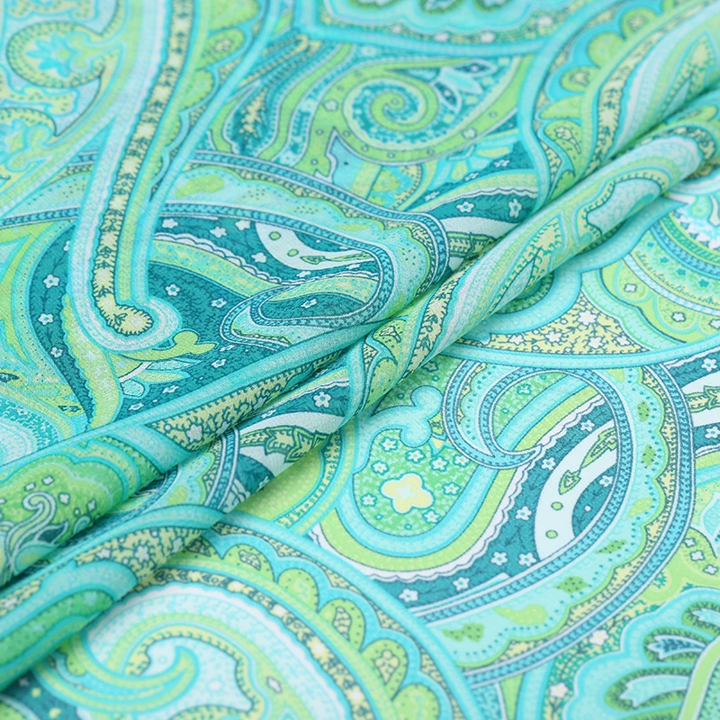 Бандана цифровой печати 100% ткань креп Жоржет для летнее платье 114 см шириной 12 Momme