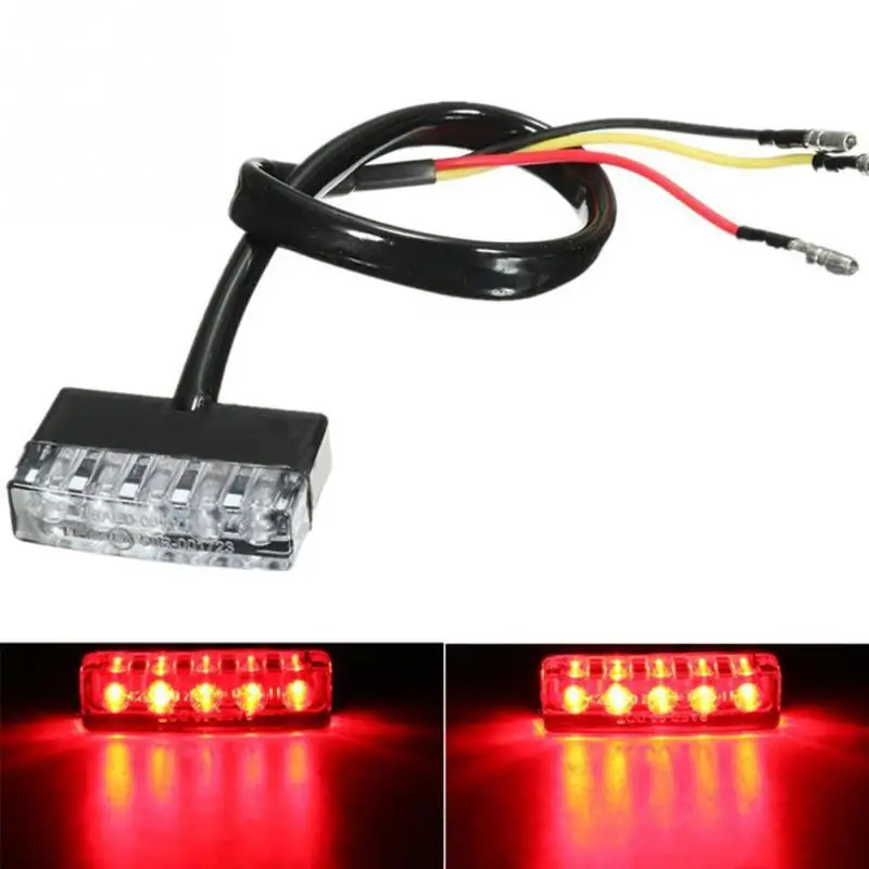 12 V мотоцикл Скутер Квадроцикл мини 5 светодиодный красный задний Стоп тормозной фонарь лампа| |