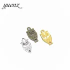 Подвески YuenZ в форме совы, бронзовые, 4 цвета, для самостоятельного изготовления ювелирных изделий, ожерелья, сережек, браслетов, D134, 20 шт.