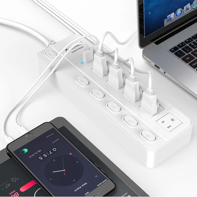 ORICO SPC S5U2 высокое качество защита от перенапряжения разъем питания с USB полоса IC