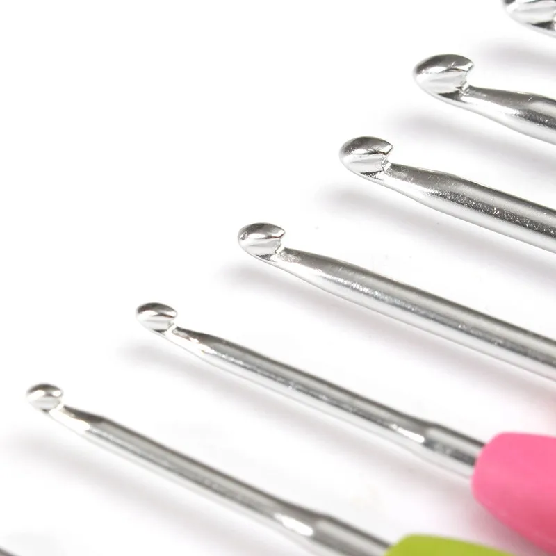 9 шт. инструменты для вязания шерсти 2 6 мм|agulha de croche|soft crochet hookshandled hooks |