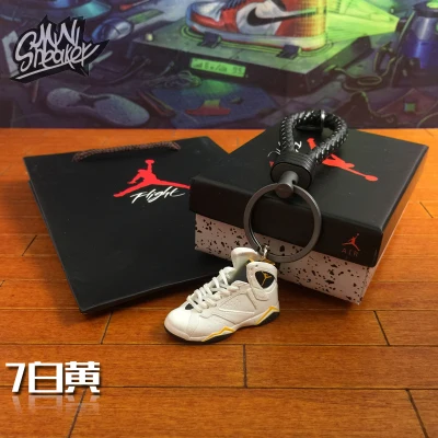Кроссовки AIR 7 8 9 10 персональный DIY креативный подарок для пары Jordan 3D стерео брелок в форме обуви автомобильный брелок Рождественский подарок - Цвет: AJ7