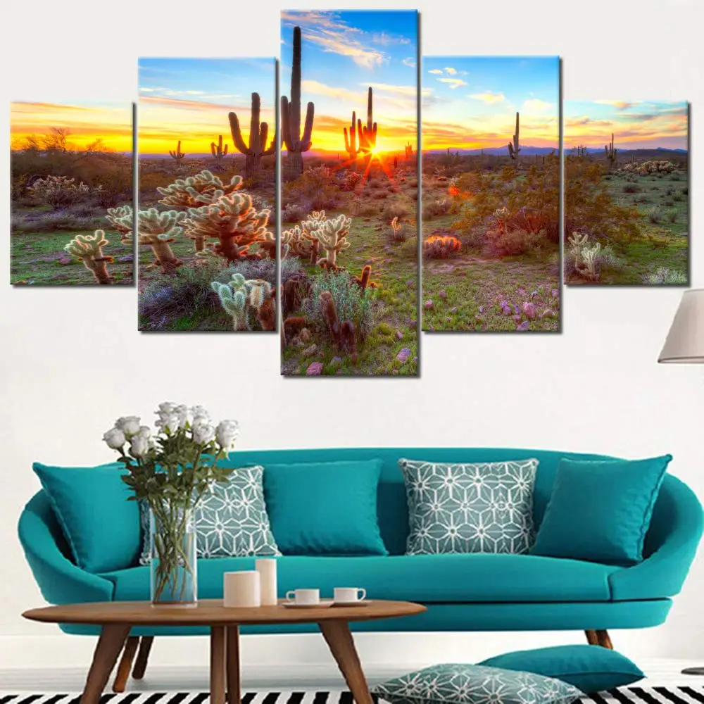 

Full Square/Round Drill 5D DIY diamond painting 5pcs Desert plant Pictures mosaic Diamond Embroidery Wall Arts J1284
