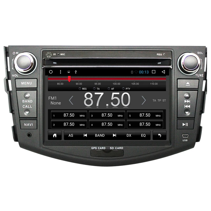 Четырехъядерный автомобильный dvd-плеер 2Din для Toyota RAV4 2006-2012 Android 7 1 руль 1024*600 HDP