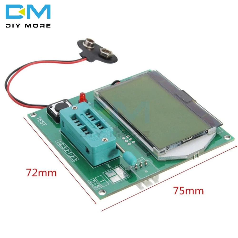 Компонент GM328A Транзистор тестер графической волны сигнала 9 В 20mA LCR RLC PWM ESR цифровой ЖК-дисплей Diy электронная печатная плата