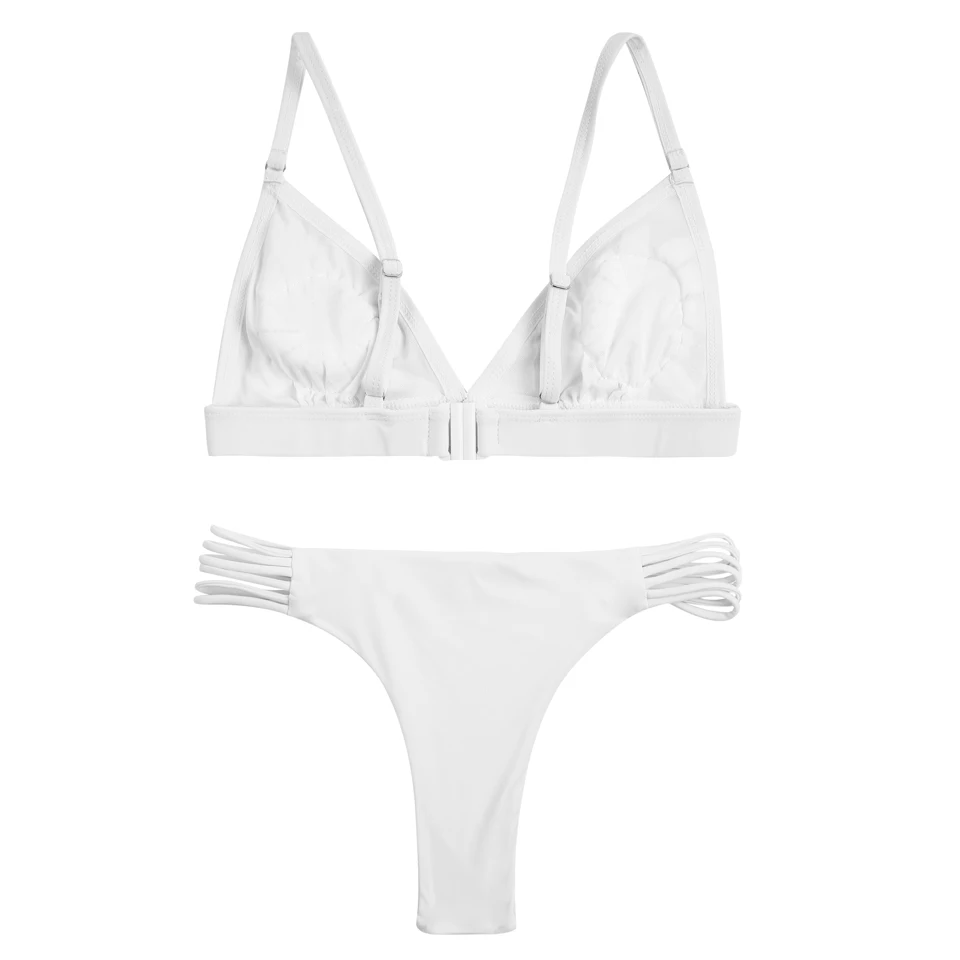 BANDEA 2019 сексуальный женский купальник с вырезами белый цветочный бикини пляжный