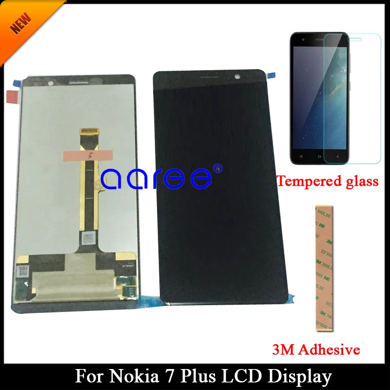 100% протестированный ЖК дисплей класса AAA для Nokia 7 plus Plus TA 1046 экран с сенсорным