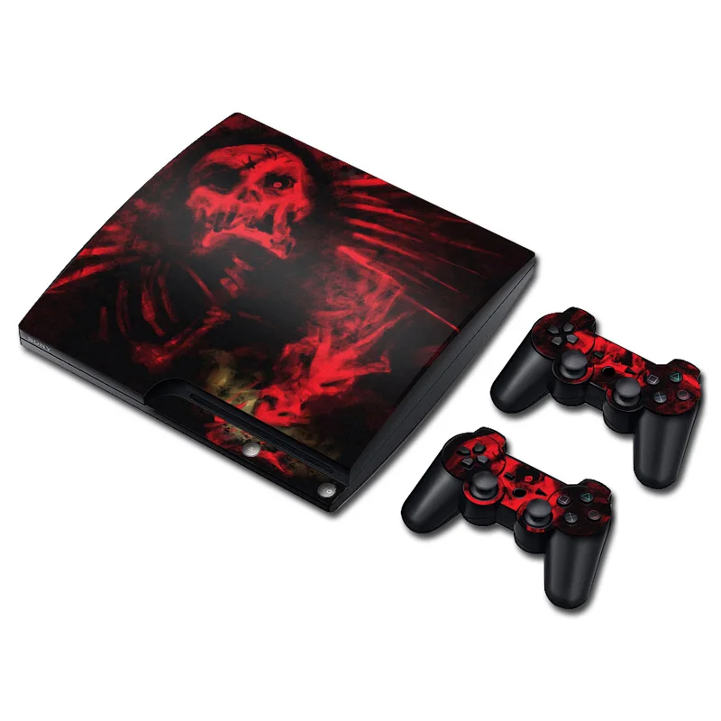 Череп, Каратель, кожа Наклейка для PS3 Slim playstation 3 консоли и контроллеры для PS3 скины наклейки виниловые