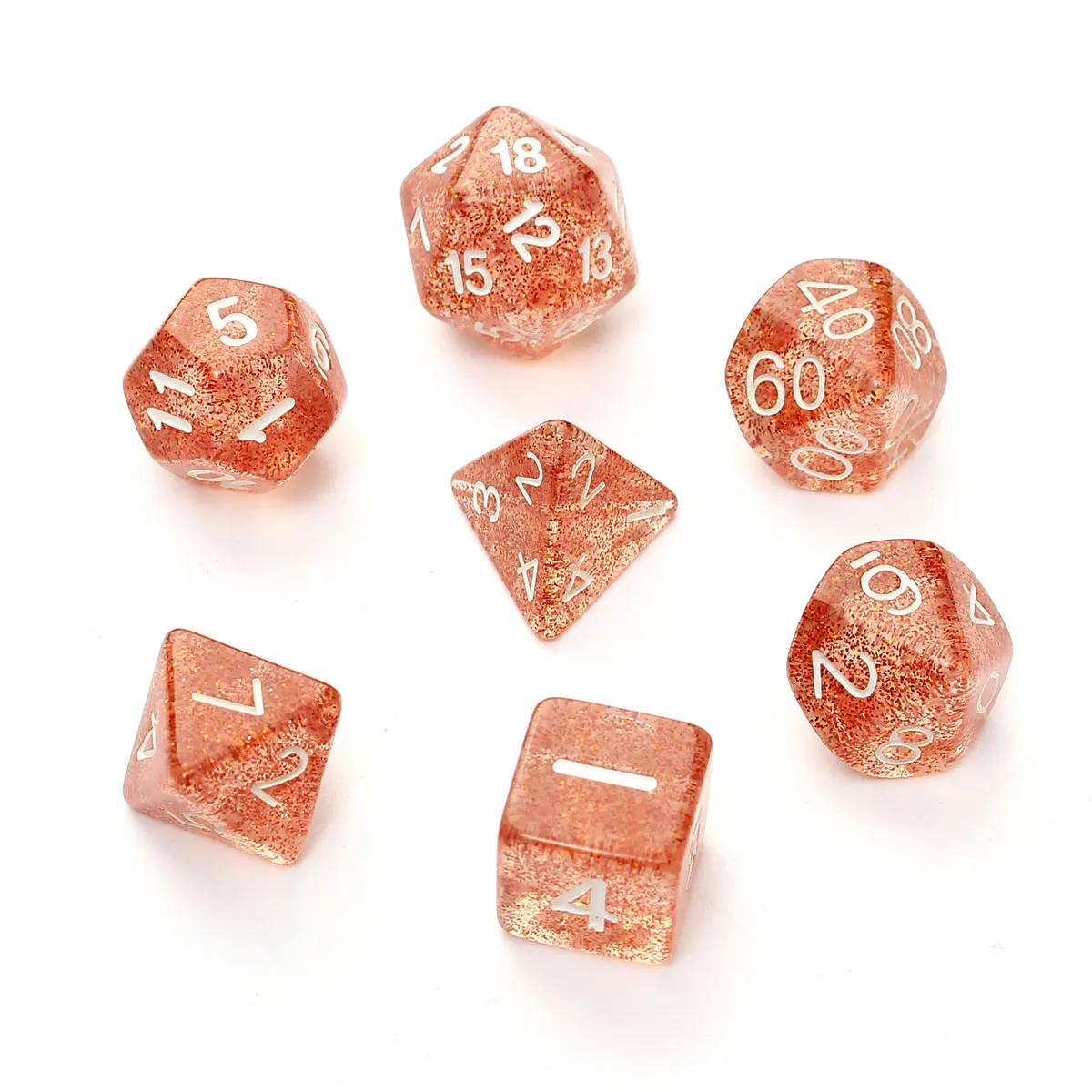 7 шт./компл. и блеск TRPG игровые кубики для D4 D20 Multi по бокам кости 4/6/8/10/12/20 сбоку