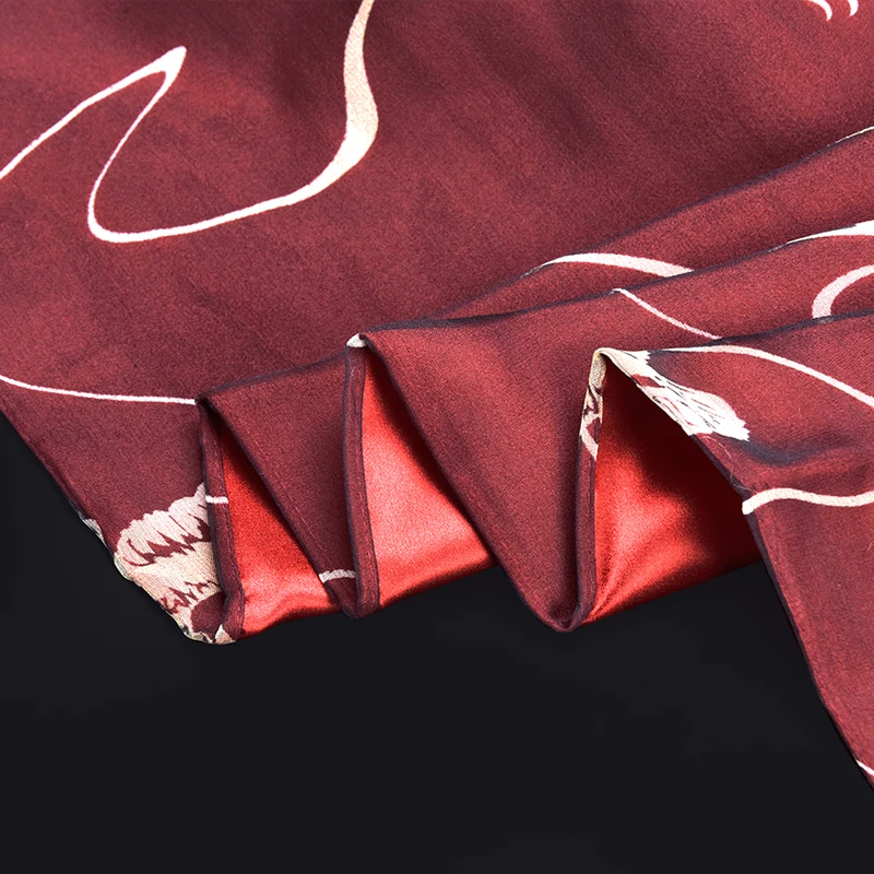 

Double Side Silk Scarf Women 100% Real Silk Scarfs Print Ladies Shawls Wraps Pure Natural Chiffon Silk Scarves 190*65cm