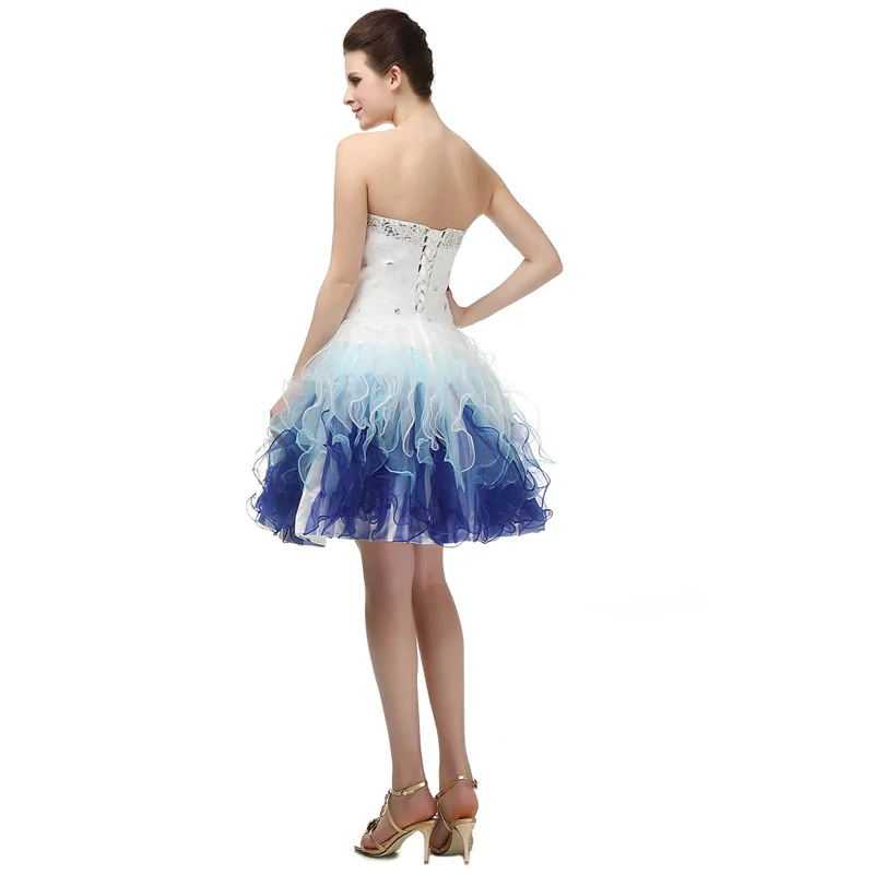 Vestido de festa в наличии контраст Цвет органза короткие коктейльные платья 2021 curto