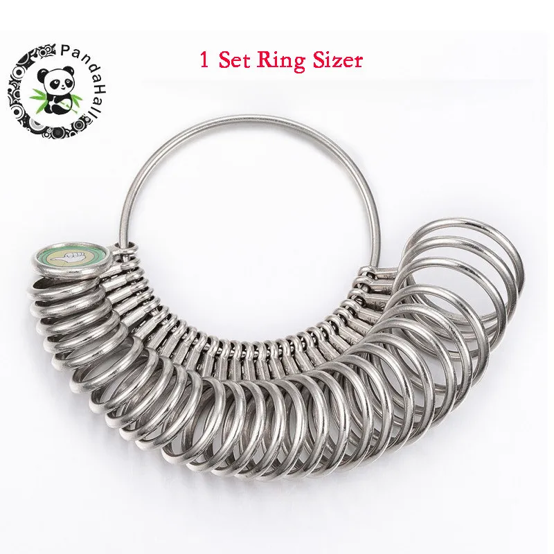 Ring Sizer ЮВЕЛИРНЫЕ ИНСТРУМЕНТЫ, кольцо, увеличитель, ручка оправки, молотки, кольцо, измерительная палочка для пальцев, 5 шт., ткань для полировки ювелирных изделий F80 - Цвет: Ring Sizer