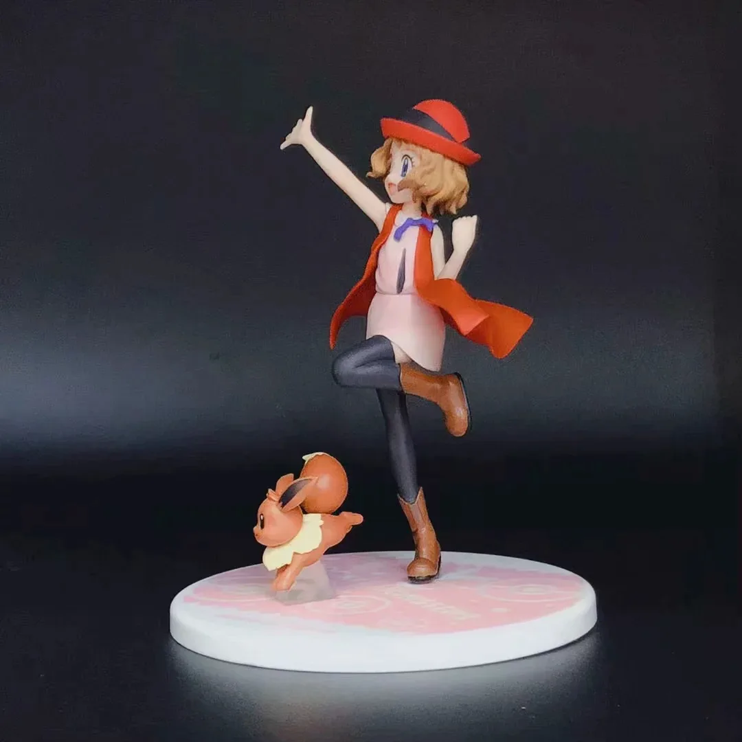 13 см аниме Серена Eevee и Sylveon Серена Nymphia фигурка модель игрушки декорация для дома pkm фигурка игрушки Девушка фигура