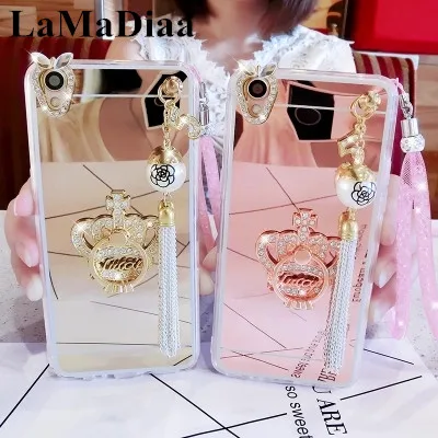 Чехол для Samsung S10 S9 S8 Plus S7 edge Note10 Note9 Note8 Note5 с кисточкой и подвесным кольцом