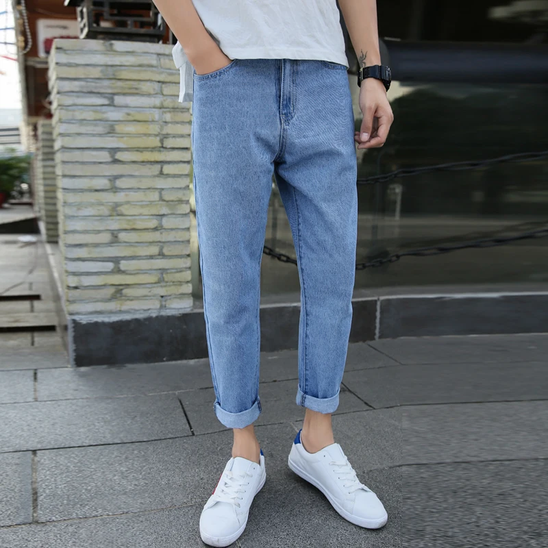 2019 Spring New Men's Jeans Pants Loose Fit Denim Trousers Brand Fashion Wear Mens Harem Summer Male Casual jeans | Мужская одежда