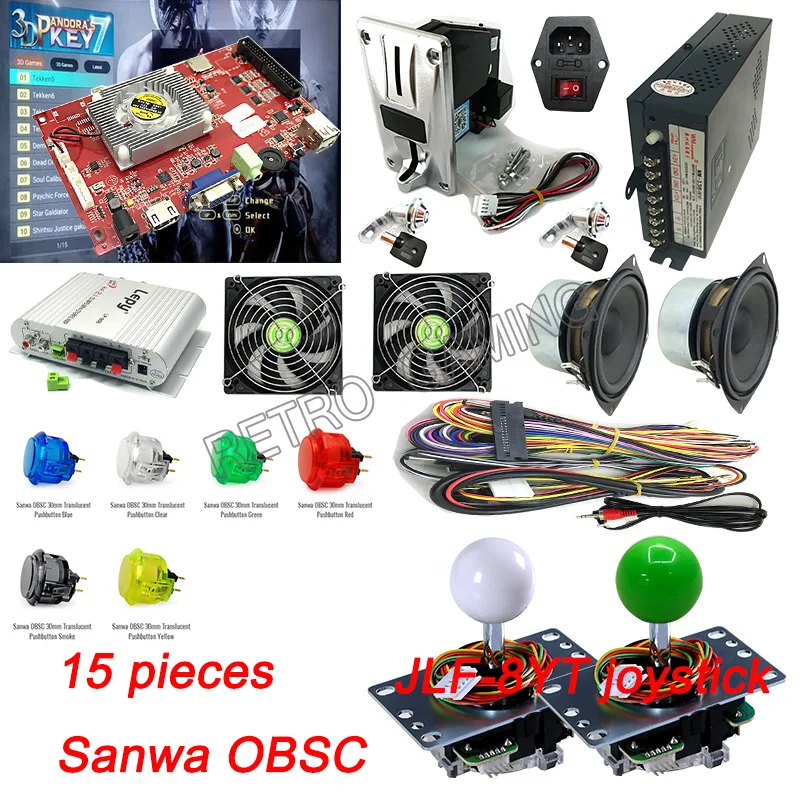 Pandora's box 6 Sanwa diy kit 1300 в 1 Jamma 3D печатной платы ПОДДЕРЖКА CGA/VGA/HDMI для аркадные видео игры кабинет машина