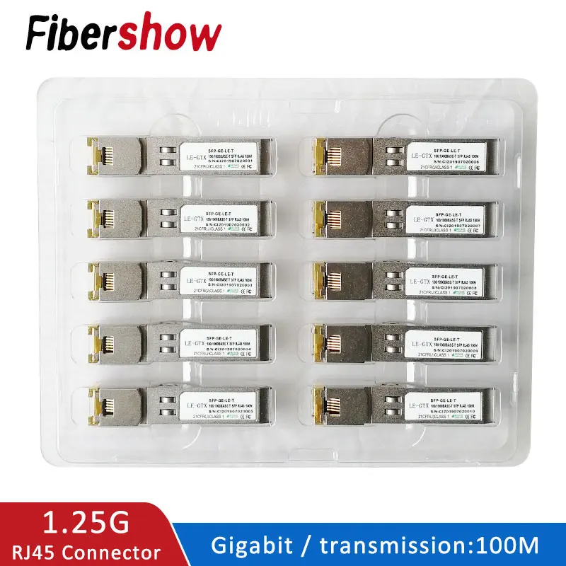 SFP модуль Ethernet порт RJ45 коммутатор gbic 10/100/1000 M Разъем медь RJ45|Оптоволоконное