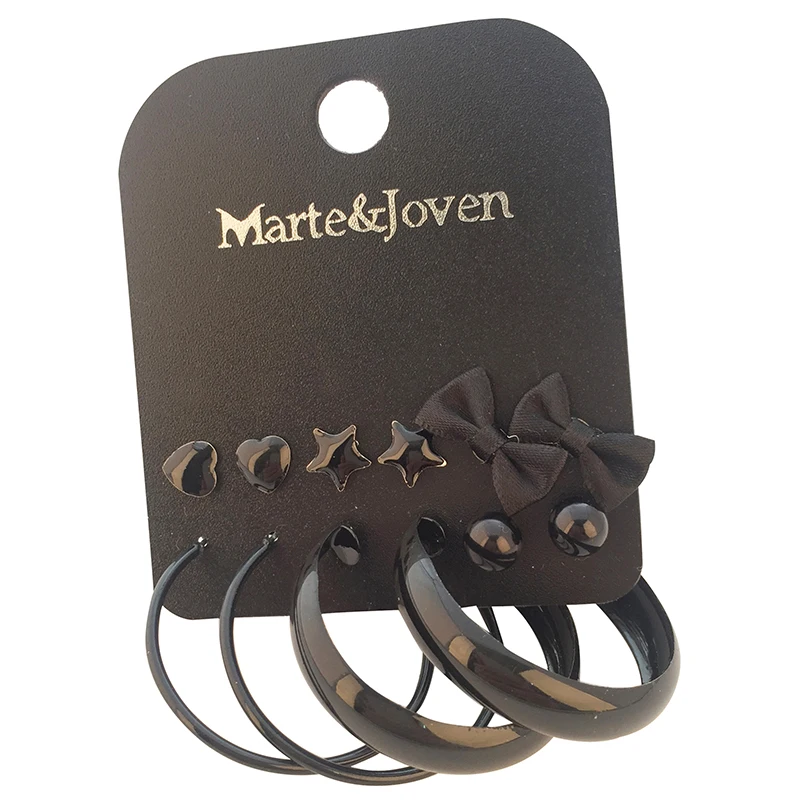 6 пар большие круглые серьги гвоздики для девочек|Серьги-гвоздики| |