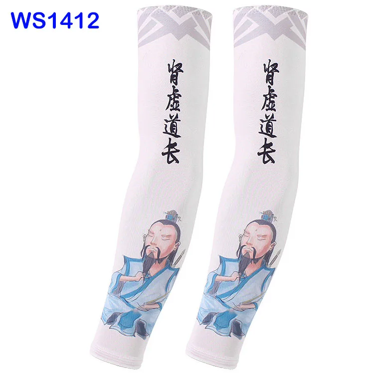 WS1412 Мужские Гетры WildSurfer для езды на велосипеде, тату-рукава для женщин, для бега, защита от солнца, охлаждающий рукав, баскетбольный, спортивный рукав FS55 - Цвет: WS1412