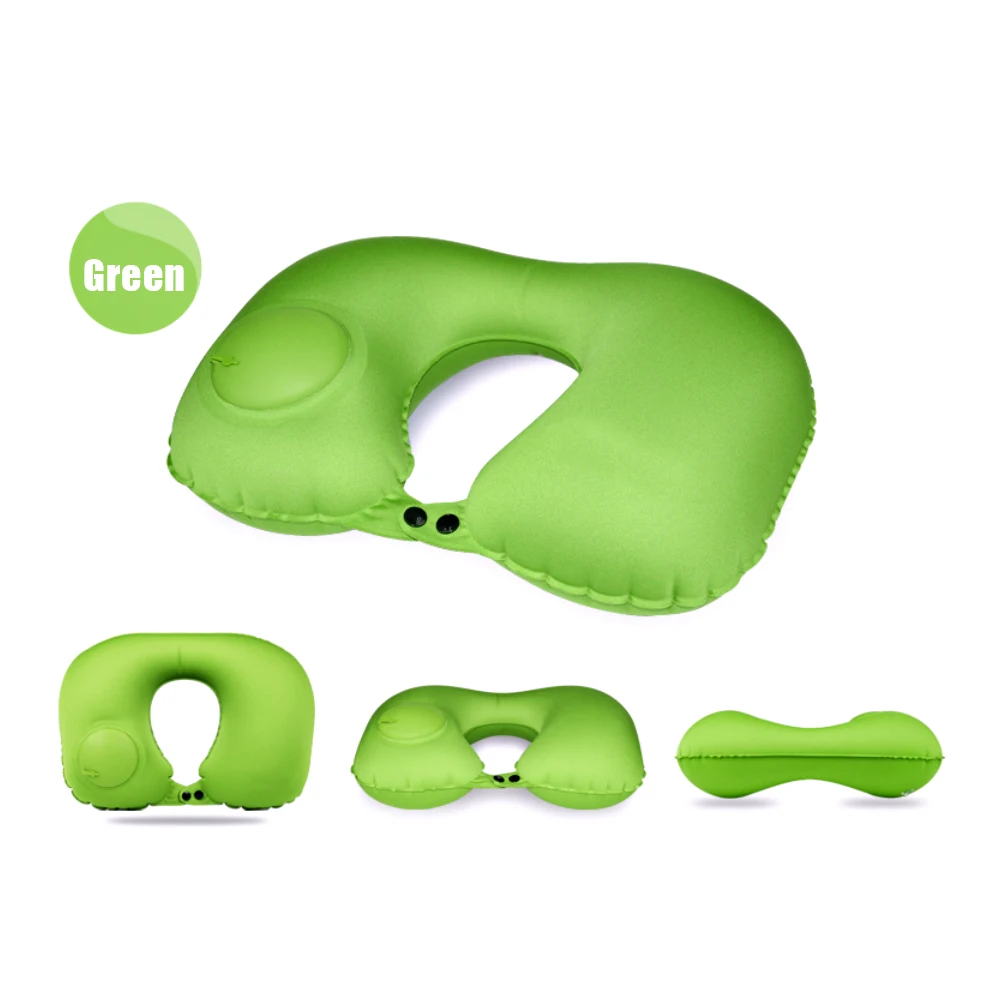 U-Shape Automatic Inflatable Travel Pillow Neck Car Air Pillows Cushion Folding Press Type | Автомобили и мотоциклы
