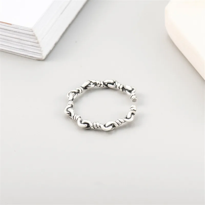MOLIAM Genuine 925 Sterling Silver Adjustable Finger Ring for Men Women Vintage Simple Twisted Open Toe Rings Jewelry MLRT0154 | Украшения
