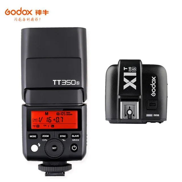 Вспышка для камеры Godox Mini Speedlite TT350S TTL HSS GN36 с задним передатчиком беззеркальной