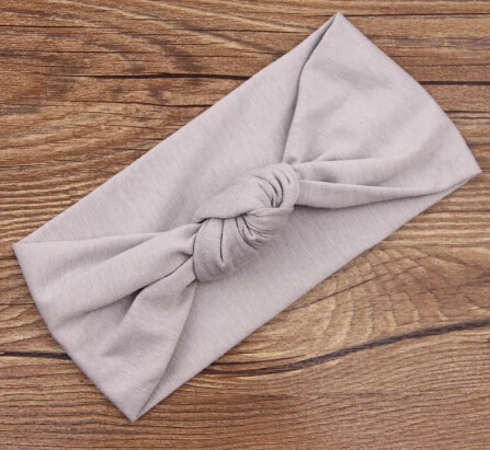 Детская повязка на голову с узлом Вязаная хлопковая эластичная для девочек