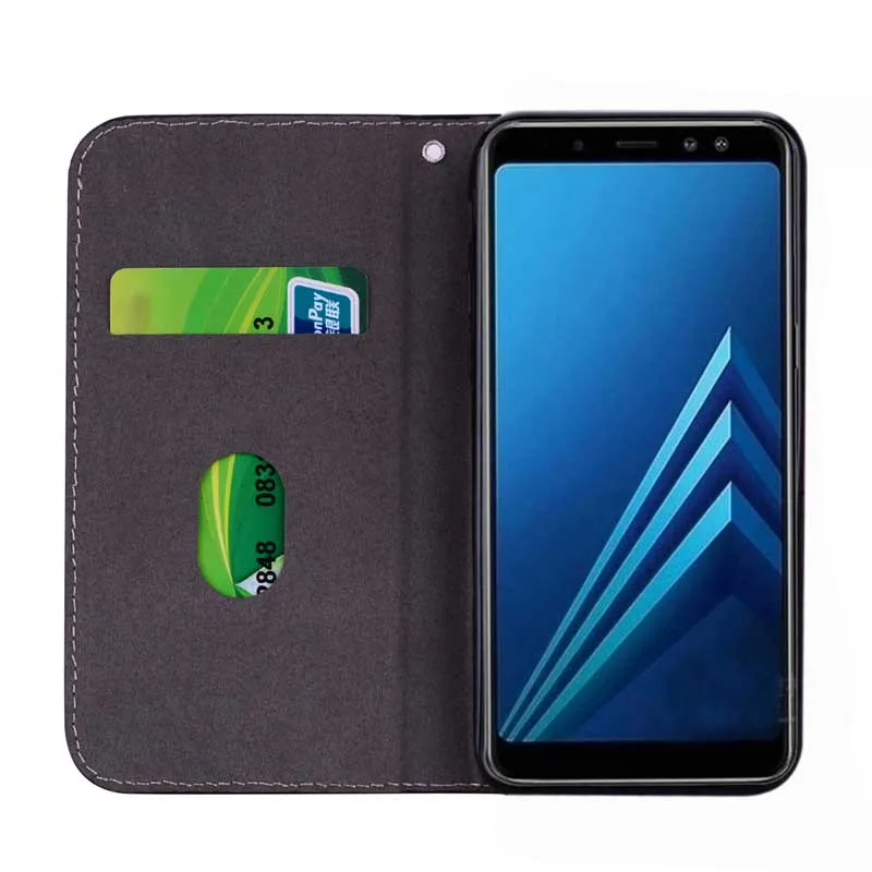 Блестящий чехол для Samsung Galaxy A5 A7 A8 A6 2018 чехол-книжка из крокодиловой кожи 2017 Plus A750F