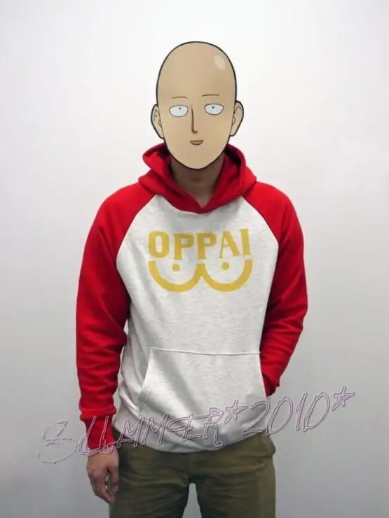 Новый аниме One Punch Man толстовка Oppai пуловер Толстовка Косплэй костюм|oppai hoodie|hooded