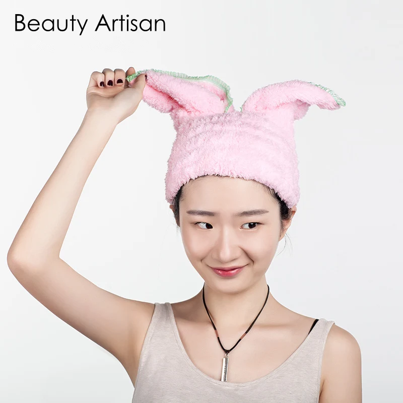 Корейская шапка для сухих волос 3 цвета супер впитывающее банное полотенце