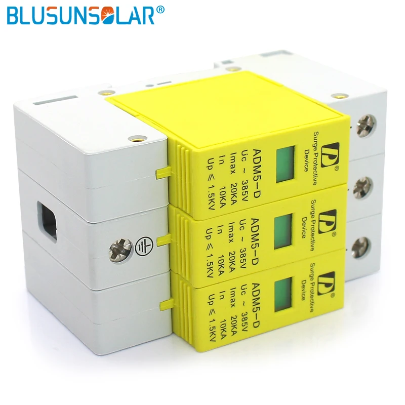 Высокое качество 3P 20KA 110V 220V 385V AC din-рейка SPD Защита от перенапряжения анти-молния