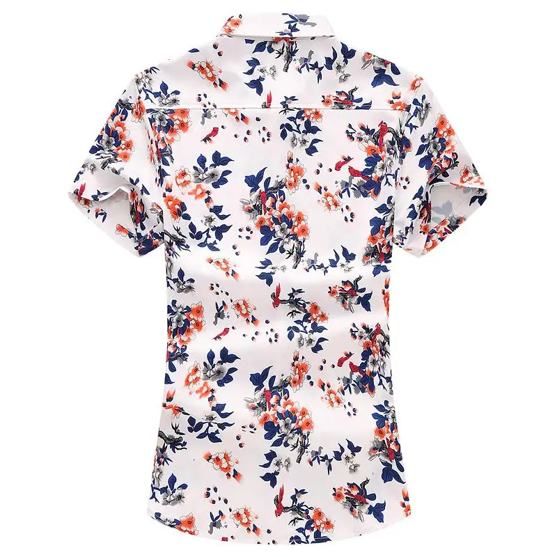 Мужская рубашка с цветочным принтом большие размеры для мужчин одежда в