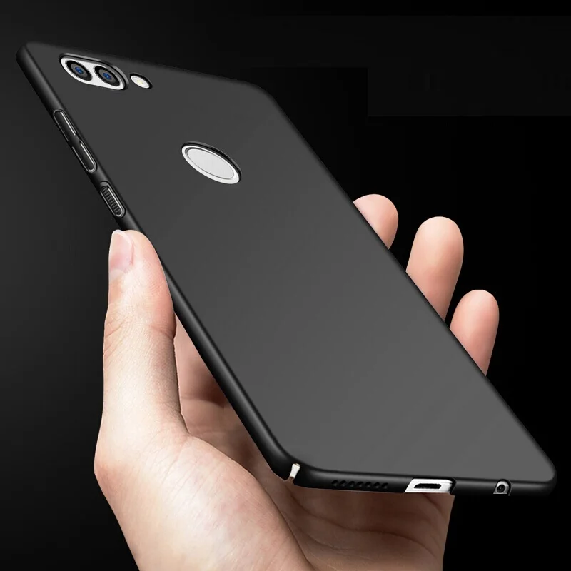 Black Роскошный Жесткий чехол для huawei P Smart Cover протектор Dual SIM FIG-LX1 LX2 LX3 FIG-LA1 on P Smart жесткий матовый чехол для ПК Coque Fundas - Цвет: Black