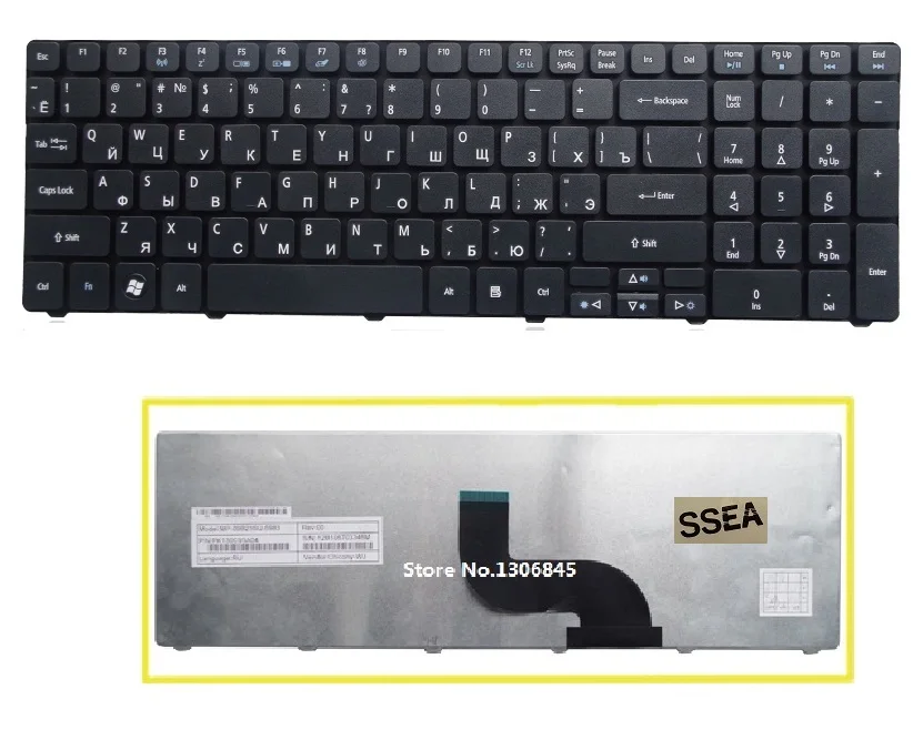 Русская клавиатура SSEA New RU для Acer Aspire 5810 5810T 5820TG 5820T 5740 5745 5741 5742 5733 5736 5738G 5738 |