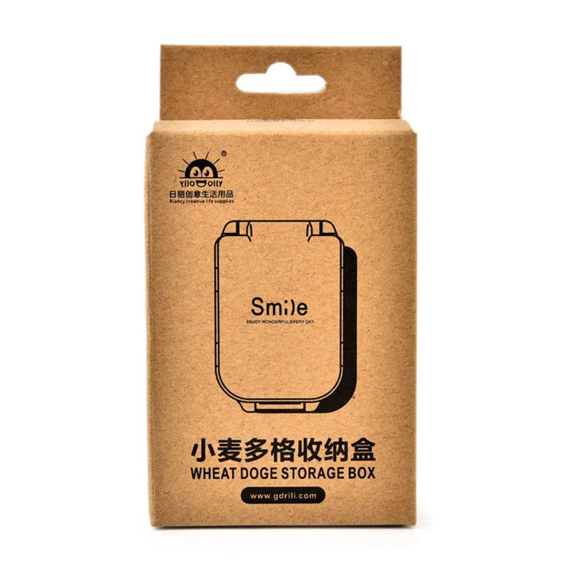 New Storage Boxes Bins Portable 8-cell Medicine Box Wheat Fiber Multi-small Pill Collapsible First Aid Kit | Дом и сад