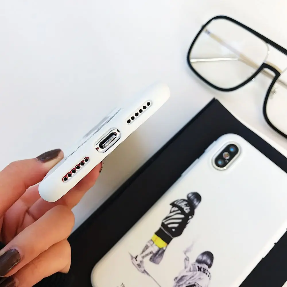 WULAWUKU Fashion cartoon rebel girl lovely soft candy tpu case For iphone X 8 8plus 7 7plus 6 6s plus back covers phone |
