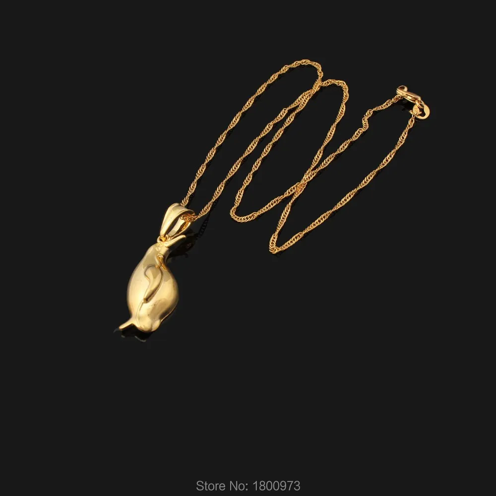 Лучший подарок подвески в виде пингвина Золотая подвеска ожерелье для женщин и