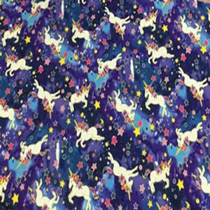 1pc blue unicorn Красивый экспорт качества мультфильм Единорог Летающий Fhorse& Цветок Ангел напечатанный хлопок ткань животных 50x105 см для DIY шитья - Цвет: 1pc blue unicorn