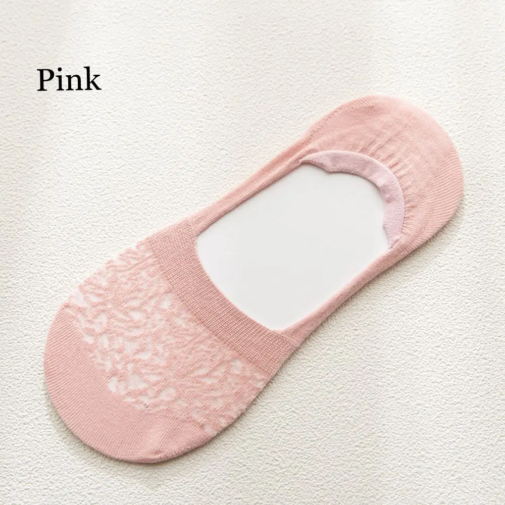 pink 1 пара, яркие цвета, невидимые Нескользящие, низкий носок, повседневные хлопковые дышащие носки лодки, женская модная одежда, аксессуары - Цвет: pink