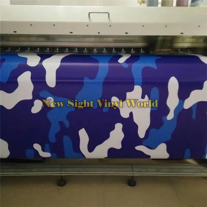 

Urban Blue Camo Vinyl Foil Decal Car Body Film Bubble Free For SUV TRUCK JEEP