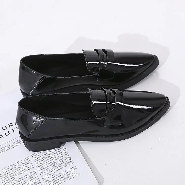 Aleafalling/Классическая Брендовая обувь Женские повседневные туфли-оксфорды черного