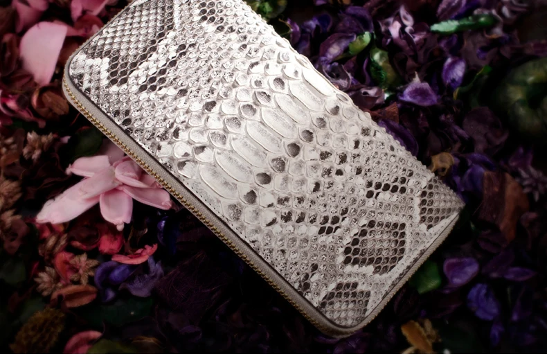 Длинные бумажники и кошелек из 100% натуральной/натуральной кожи питона мужские