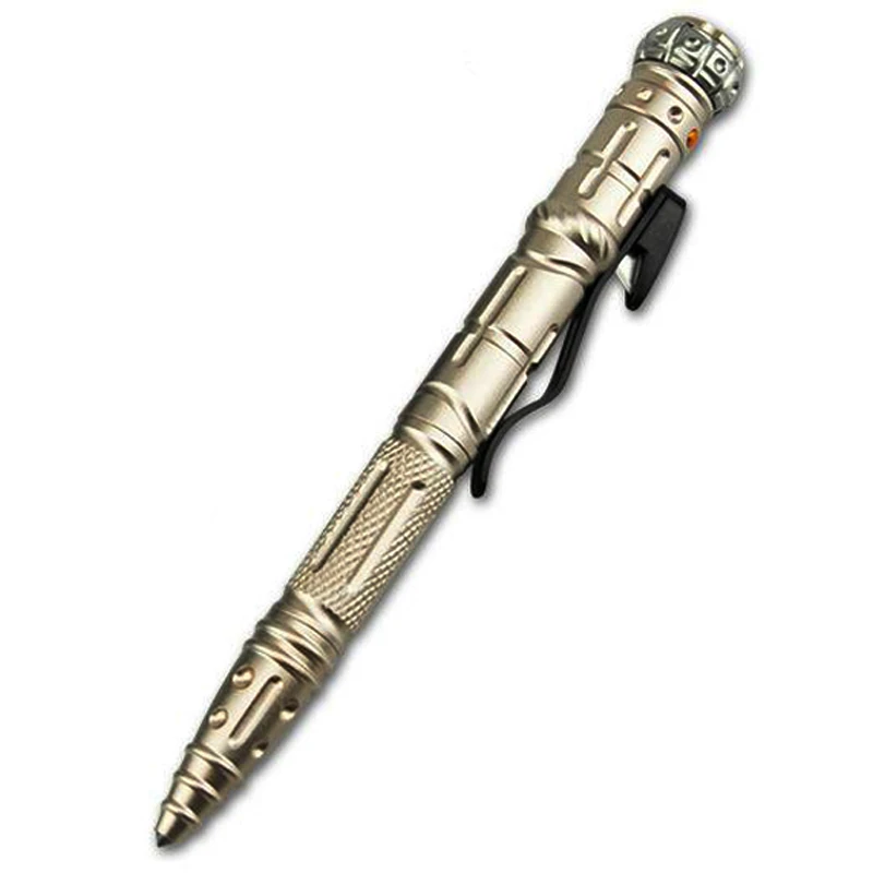 

Portable Multi-tool Tactical Pen Tungsten Steel LED Flashlight Self-defense Glass Broken Pen Outdoor Sports Survival Kit DZB014
