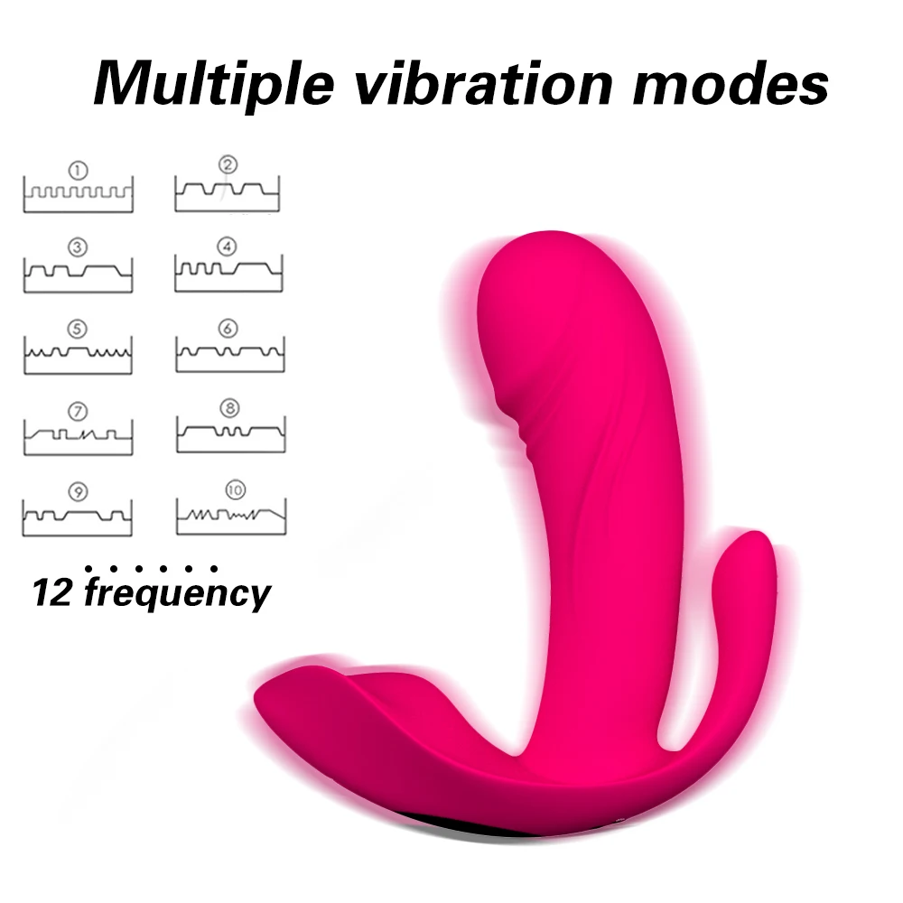 12 Speed Wearable Butterfly Dildo Vibrator Wireless Remote Control Panties Sex Toy for Women G Spot Clitoris Stimulator | Красота и