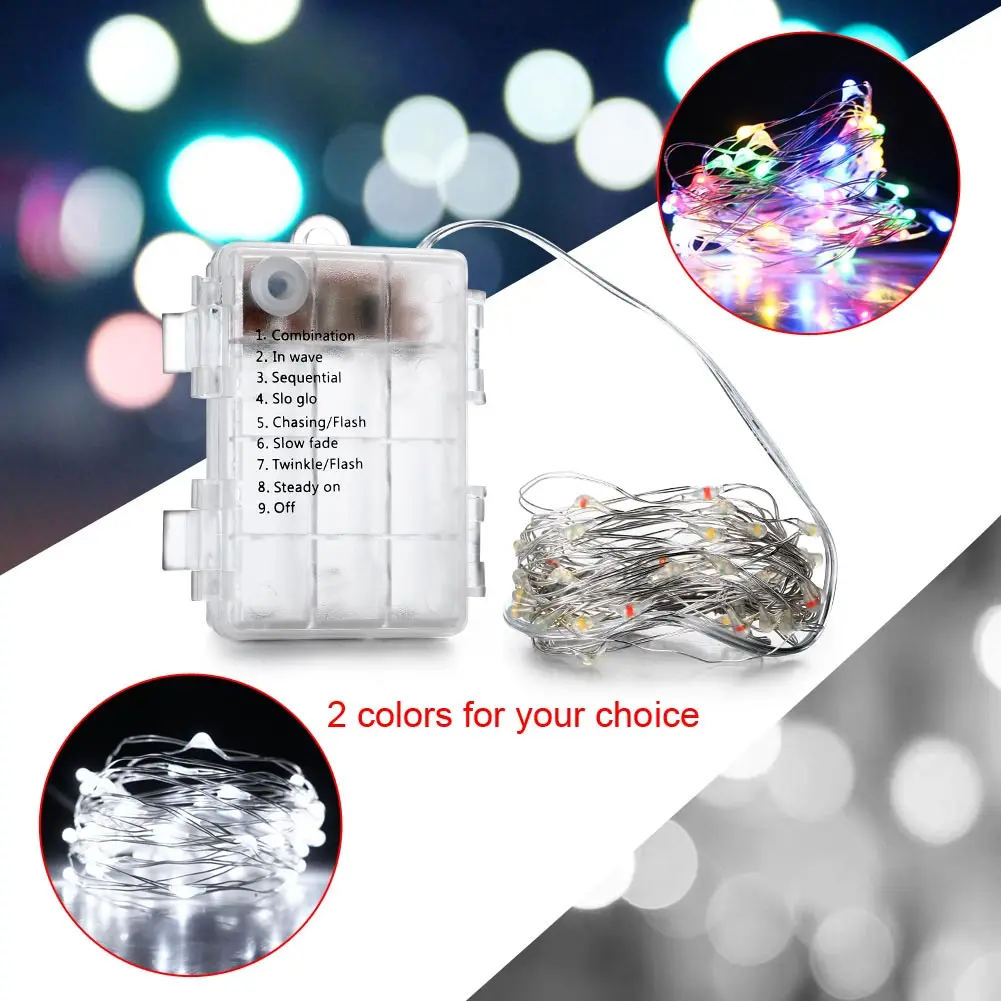 8 режимов дистанционного управления 5 м/10 м RGB LED наружные рождественские